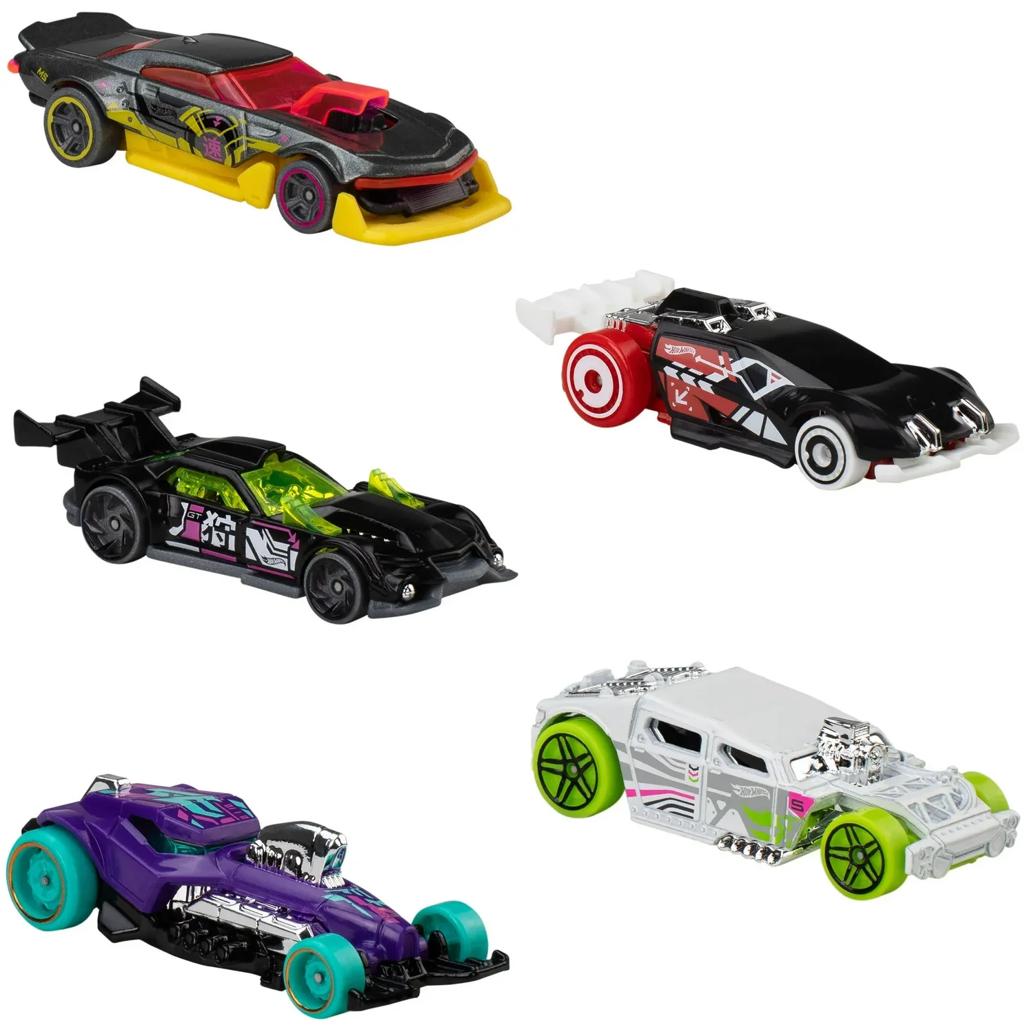 Hot Wheels Die-Cast Cars 5-Pack | 1:64 Scale Toy Vehicles for Kids